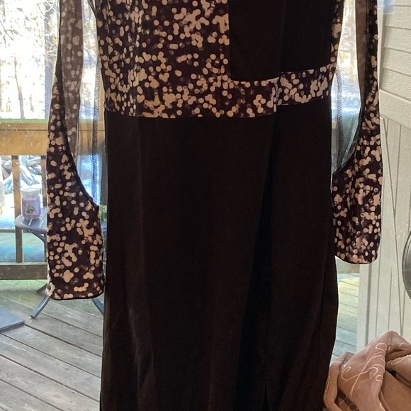 NWT, Black dress with white and gray dots. - Picture 4 of 4